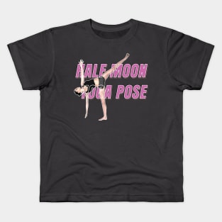 Half moon yoga pose Kids T-Shirt